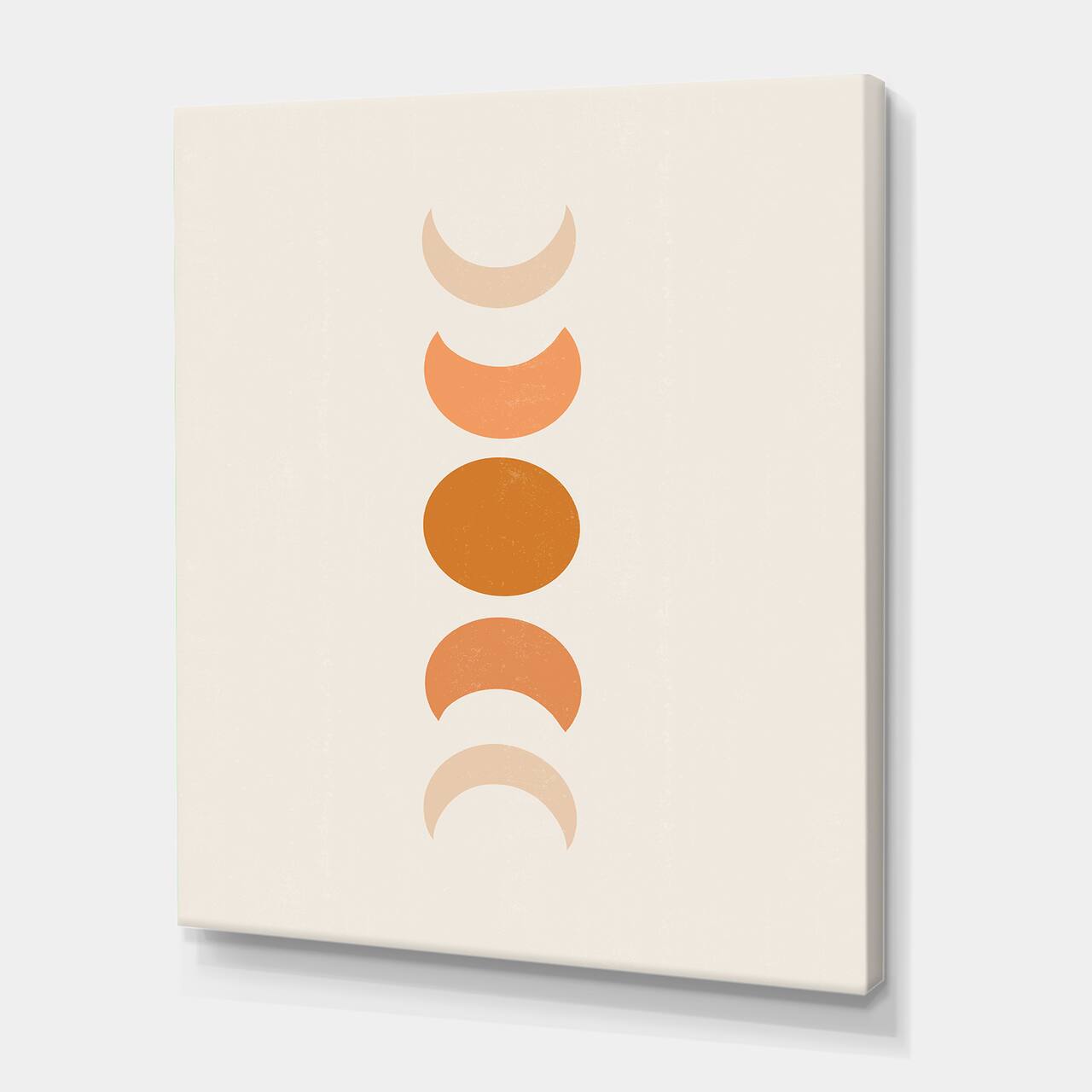 Designart - Minimalist Moon Phases - Modern Canvas Wall Art Print